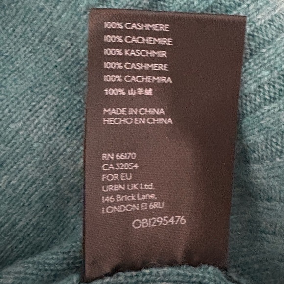 Anthropologie Pilcro Cashmere Teal Blue Womens Sweater Size Small - Picture 7 of 9